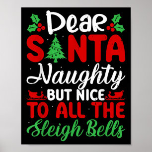 Poster Cher Père Noël méchant mais gentil pour tous les g