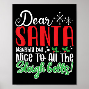 Poster Cher Père Noël Méchant Mais Gentil Pour Toutes Les