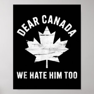 Poster Cher protestation politique anti-Trump du Canada N