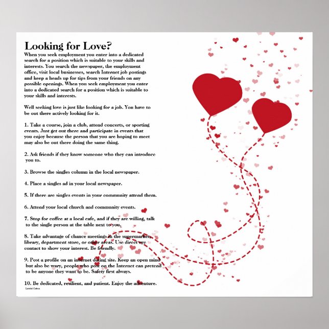 Poster Chercher L'Amour (Devant)