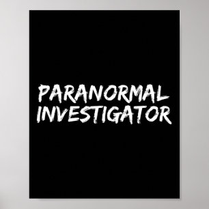 Poster Chercheur paranormal Chasse aux fantômes Evp Hallo