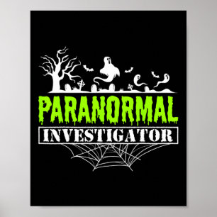Poster Chercheur Paranormal Chasse Fantôme Chasseur