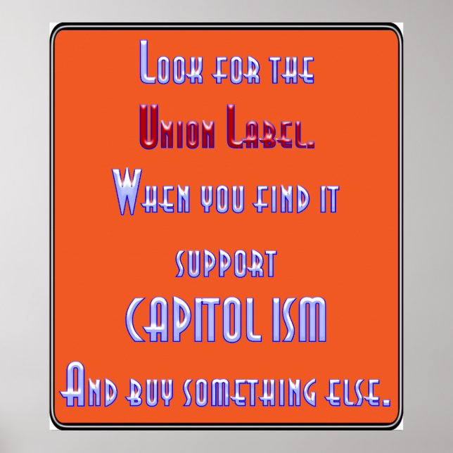 Poster Cherchez Le Étiquette De L'Union (Devant)