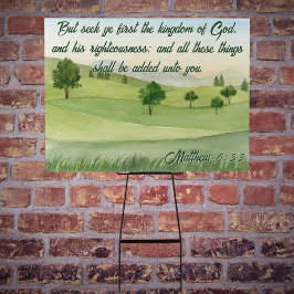 Poster Cherchez Ye d'abord le Royaume Hiver Arbre paysage