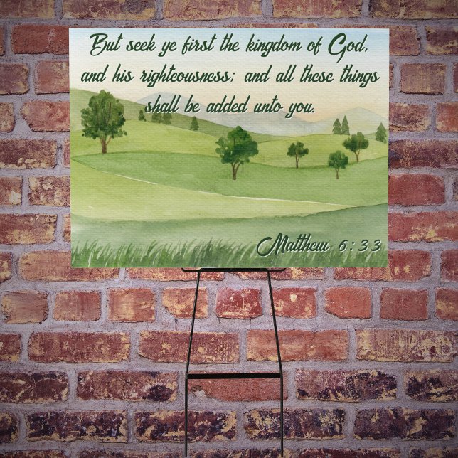 Poster Cherchez Ye d'abord le Royaume Hiver Arbre paysage (Seek Ye First the Kingdom Winter Tree Landscape Poster
(larger option))