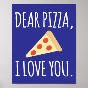 Poster Chère Pizza Je T'Aime