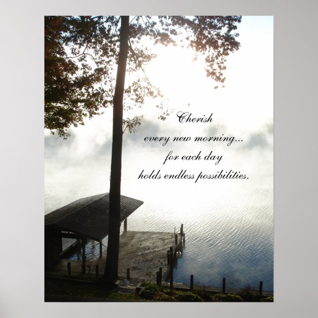 Poster Cherish Chaque Matin - Foggy Lake (Devant)