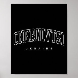 Poster Chernivtsi Ukraine Tendance Varsity Style Athlétiq