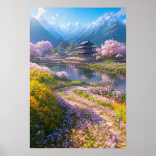 Poster Cherry Blossom Valley