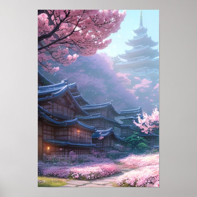 Poster Cherry Blossom Village (Devant)