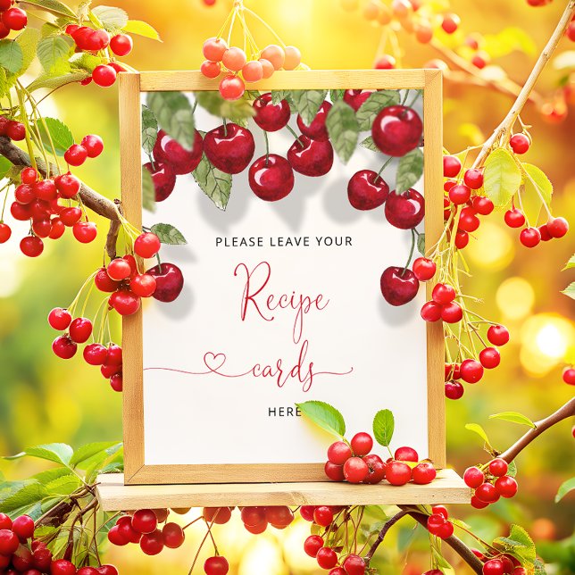 Poster Cherry Laissez votre carte de recette ici (Créateur téléchargé)