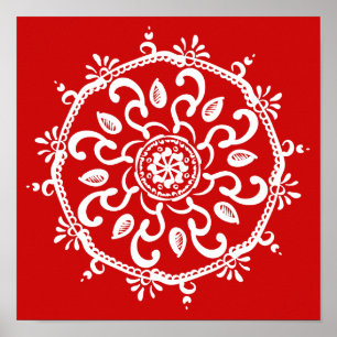 Poster Cherry Mandala