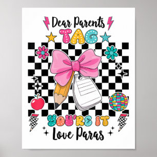 Poster Chers Parents Balise You It Love Paras Dernier Jou
