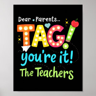 Poster Chers parents, étiquetez vous et #39 ; re It Love