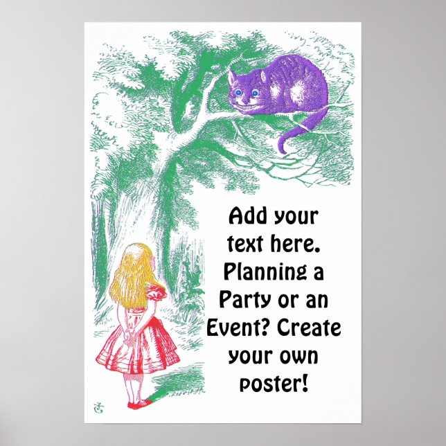 Poster: "Cheshire Cat" von "Alice im Wunderland" Poster (Vorne)