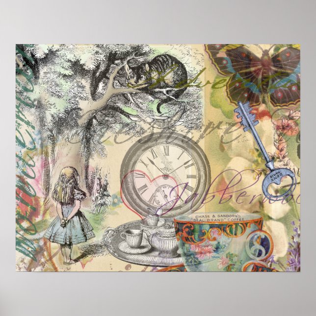 Poster Cheshire Chat Alice Wonderland Classic (Devant)