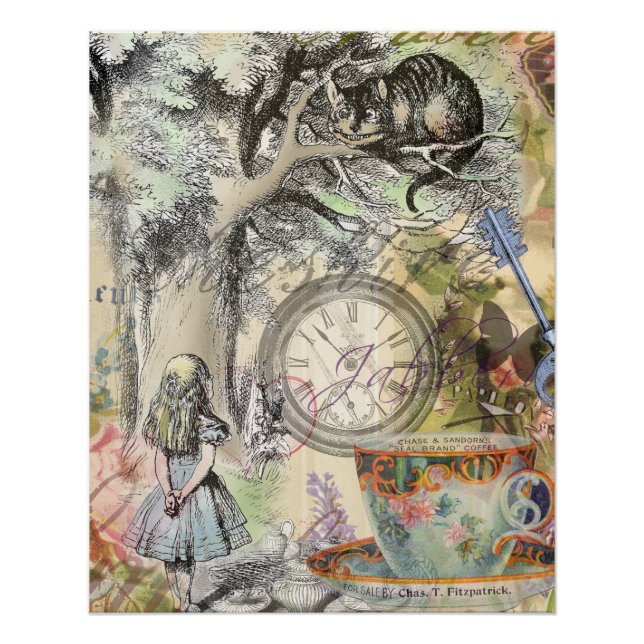 Poster Cheshire Chat Alice Wonderland Classic (Devant)