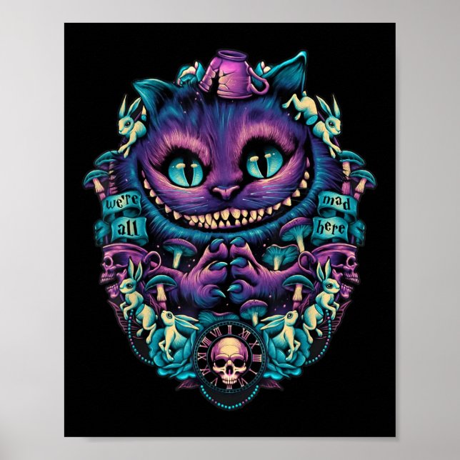 Poster Cheshire Chat Chemise Alice Au Pays Des Merveilles (Devant)
