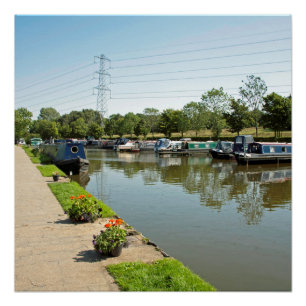 Poster Cheshire de Poynton supérieur du canal Macclesfiel