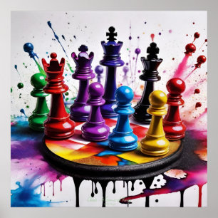 Poster Chess A Game of Kings AI Imaginaire Art numérique 