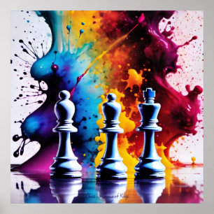 Poster Chess A Game of Kings AI Imaginaire Art numérique 