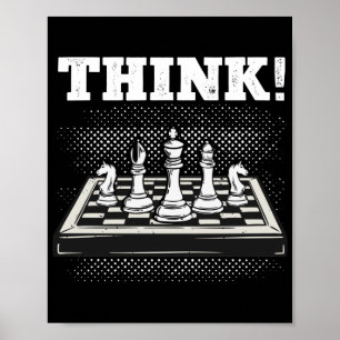 Poster Chess Game Board Player Think Club Team