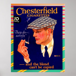 Poster Chesterfield Cigarettes Extraordinaire Vintage Com