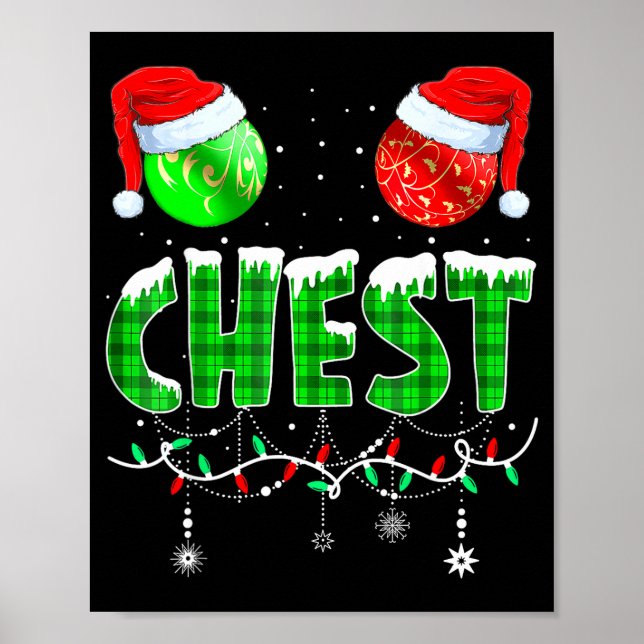 Poster Chestnuts Matching Family Funny Chest Nuts Christm (Devant)