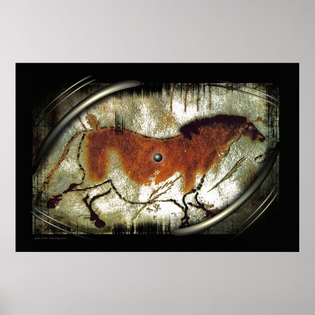 Poster Cheval antique par Gregory Gallo (Devant)