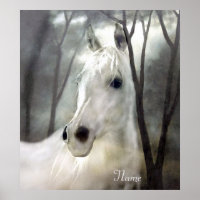 Cheval blanc avec nom