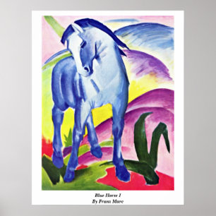 Poster Cheval Bleu I Par Franz Marc