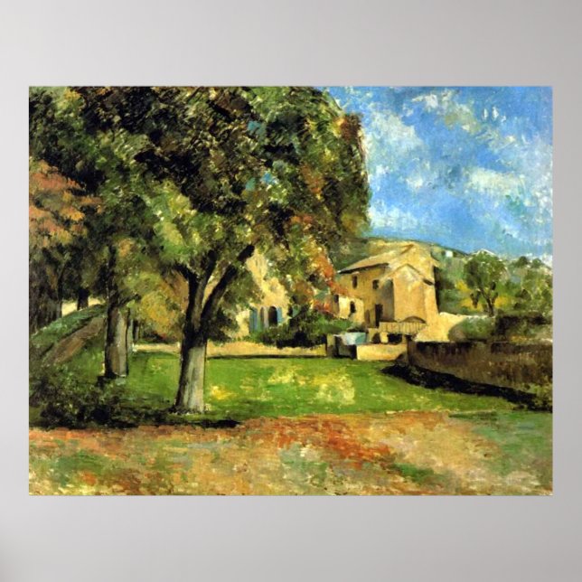 Poster Cheval-Châtaigniers - Paul Cezanne - c1890 (Devant)