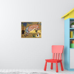 Poster Cheval clown, peinture d'art,