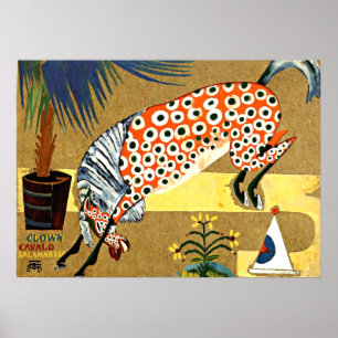 Poster Cheval clown, Salamandra - Art Souza-Cardoso