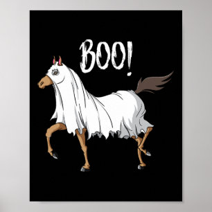 Poster Cheval Costume fantôme Amusant Equestre Cheval Lov