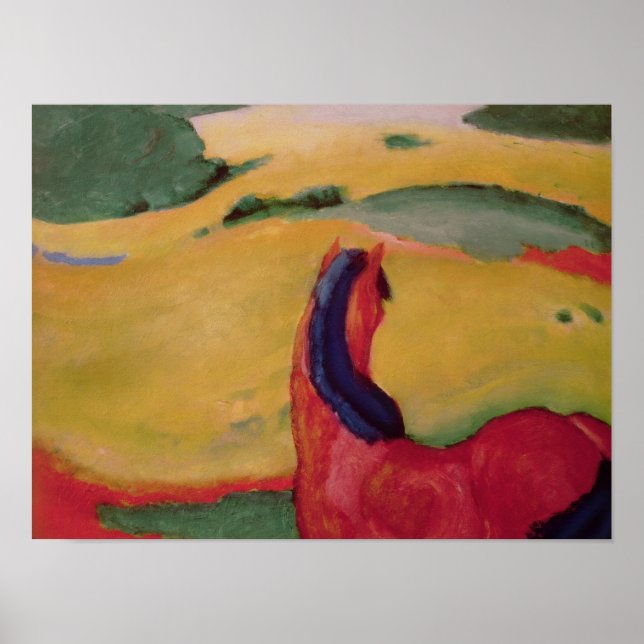 Poster Cheval dans un paysage, 1910 (Devant)