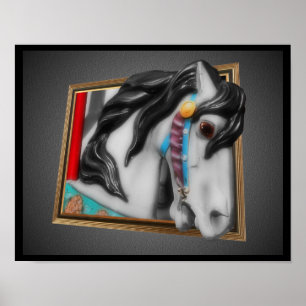Poster Cheval De Carrousel Hors Cadre