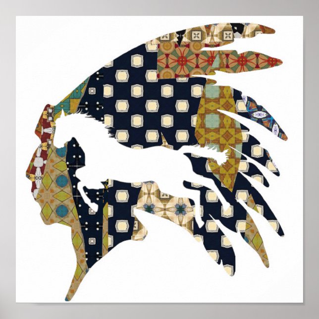 Poster Cheval de course (Devant)