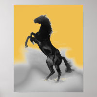 Cheval de élevage blanc de jaune d'art de bruit
