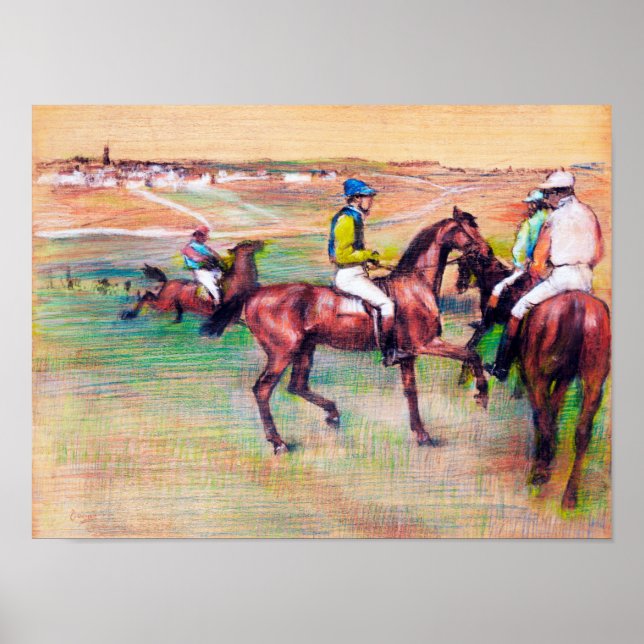 Poster Cheval de Jockey et de Course, Edgar Degas (Devant)