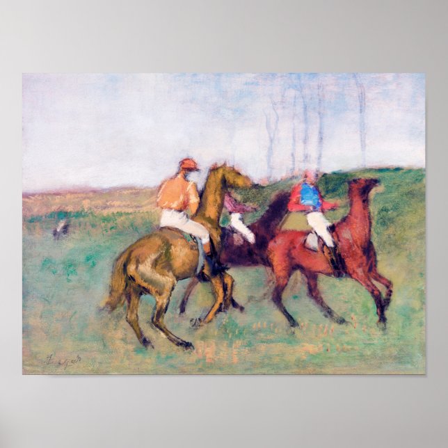 Poster Cheval de Jockey et de Course, Edgar Degas (Devant)
