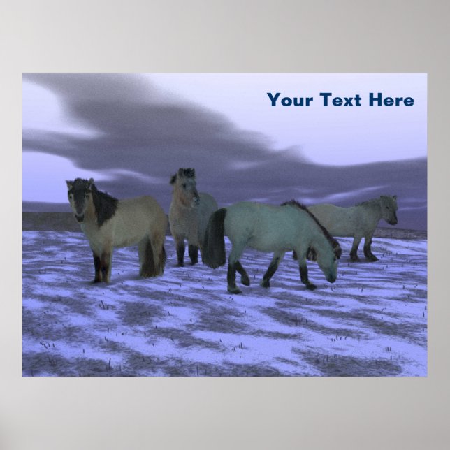 Poster Cheval de l'Aube - Yakutia (Devant)