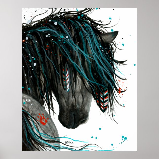 Poster Cheval de l'Esprit Majestic par AmyLyn Bihrle (Devant)