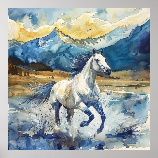 Poster Cheval de montagne (Devant)