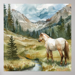 Poster Cheval de montagne