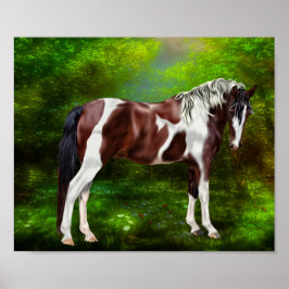 Poster Cheval de peinture de la baie Tobiano