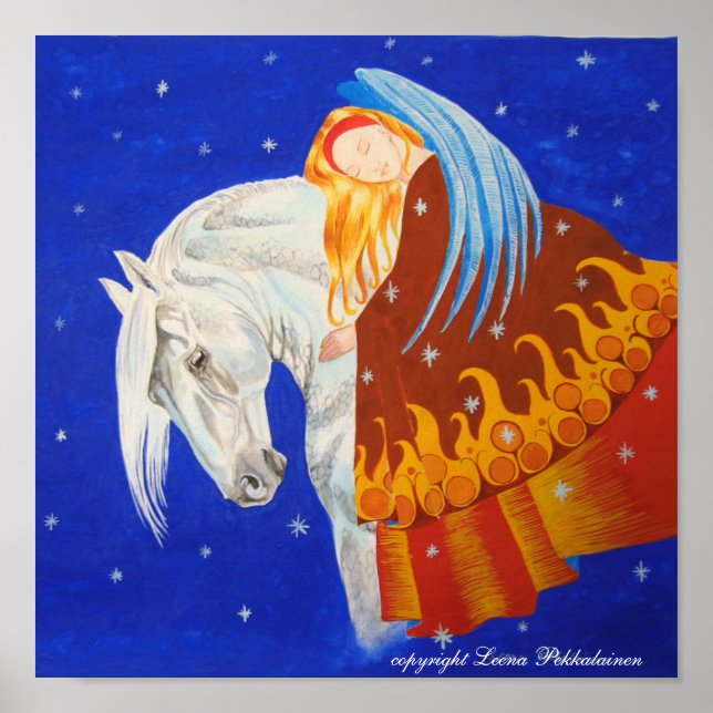 Poster Cheval et Ange (Devant)