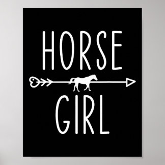 Poster Cheval Fille J'Aime Mes Chevaux Riding Lover Eques