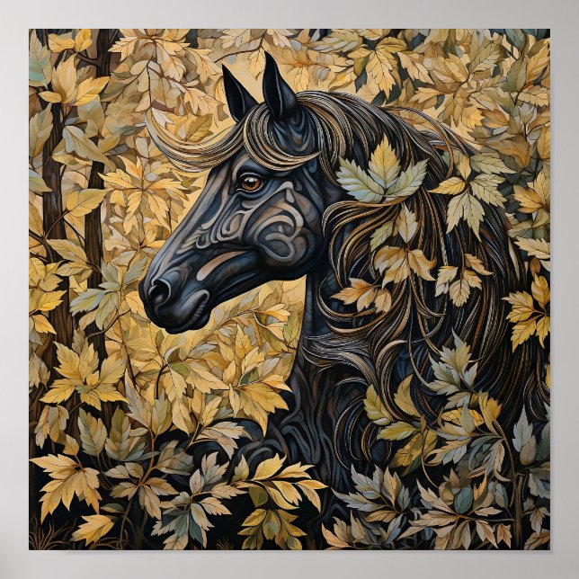 Poster Cheval forestier (Devant)