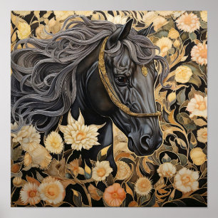 Poster Cheval forestier